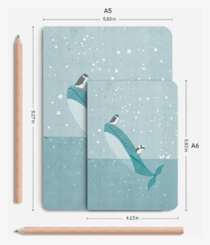 Dailyobjects Blue Whale A6 Notebook Plain Buy Online - Illustration #2188306