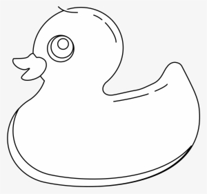 Photos Of Duck Line - Rubber Duck Clipart Black And White Transparent #2191301