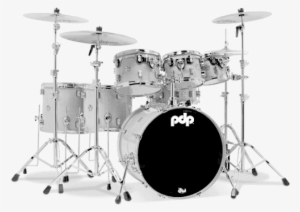 Pdp Pdcm2217scb 7-piece Drum Kit Satin Charcoal Burst - Pdp Concept Maple Shell Pack - 7-piece - Natural Lacquer #2191681