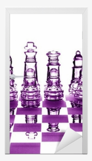Crystal Chess Pieces In Purple Door Sticker • Pixers® - Photograph #2191773