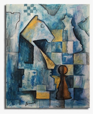 Blue Chess - Cubism Painting Chess #2191799