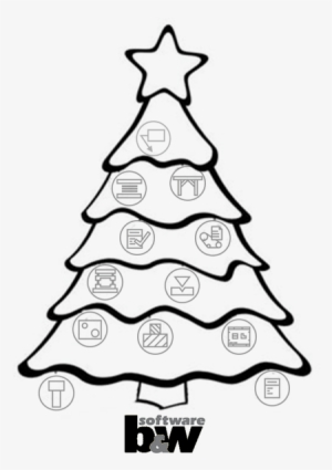Christmas Tree B&w Products - Desenhos Para Colorir Arvore De Natal #2192085