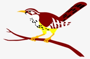 Bird Red - Bird Perched On A Branch Clipart #2192342