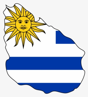 Uruguay Flag Map #2192926