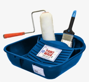 Paint Walk With Brushes And Rollers In It - Paint Walk Paint Tray With Brush Holder, Black #2193401