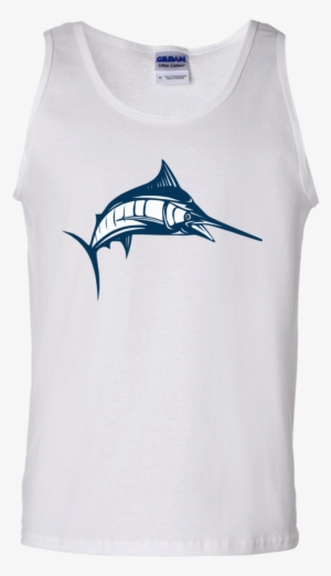 Swordfish Men's Shirts - Blue Marlin Jumping Picture Ornament #2193860