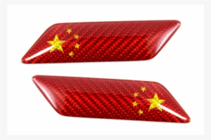 Carbon Fiber Fender Emblem W/ China Flag Tmcmotorsport - Carbon Fibers #2194028