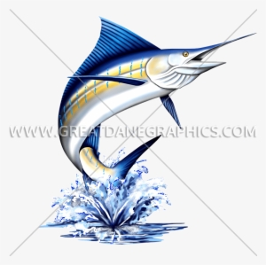 Production Ready Artwork For T-shirt Printing Picture - Marlin Fish Color #2194067