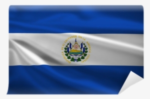 El Salvador Flag Blowing In The Wind Wall Mural • Pixers® - El Salvador #2194914