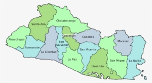 Map Of The Departments Of El Salvador With Names - El Salvador States #2194953