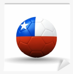 Republic Of Chile Flag Textured On Soccer Ball , Clipping - Pelota De Futbol Chile #2195081