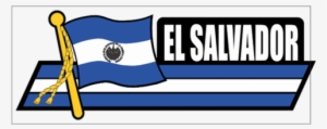 El Salvador Flag Car Sidekick Decal - Decal #2195085