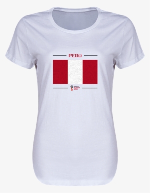 Peru 2018 Fifa World Cup Russia™ Flag Womens T-shirt - World Cup 2018 Design For Shirt #2195496