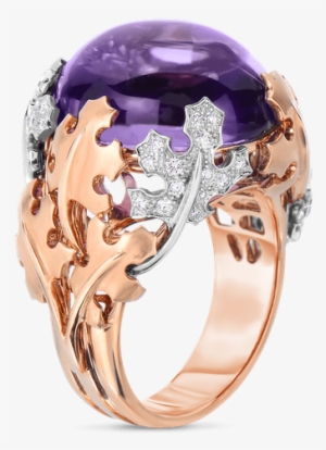 Roberto Coin Cabochon Ring With Amethyst And Diamonds - Amethyst #2195662