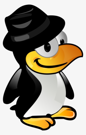 This Free Icons Png Design Of Tux With Black Hat #2196246