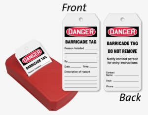 Barricade 2-sided Inspection & Status Record Quicktags™ - Fire Extinguisher Refilling Tag #2196272