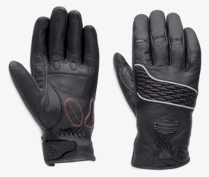 Women's Mystic Dual Chamber Leather Gloves - Harley Davidson Grey Leather Gloves #2196641