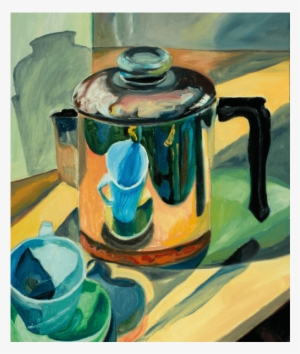 Revereware Coffeepot With Blue Cup - Earthenware #2197035