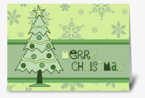 Modern Christmas Tree Merry Christmas Greeting Card #2197284