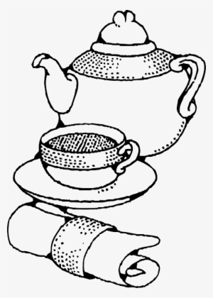 Outline, Drawing, Cup, Cartoon, Hot, Page, Free, Teapot - Teapot And Cups Clipart #2197348