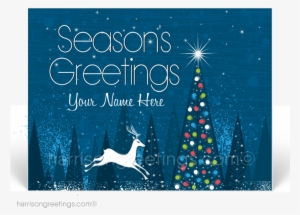 Modern Blue Happy Holiday Postcards - Royal Nature Schubladen Tee-adventskalender #2197504