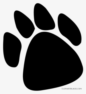 Panther Paw Print Animal Free Black White Clipart Images - Panther Paws Transparent Background #2197509