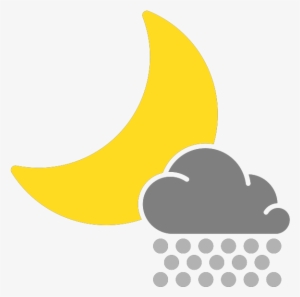 Simple Weather Icons Scattered Snow Night - Thunderstorm Weather Clipart #2197684