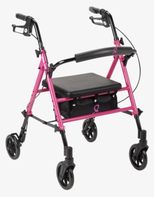 Breast Cancer Awareness Adjustable Height Pink Rollator - Drive Rollator #2197829