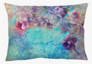 Watercolor Splatter And Beautiful Lilac Flowers Pillow - Pretty Abstrqct Flower 2016 Monthly Planner #2197907