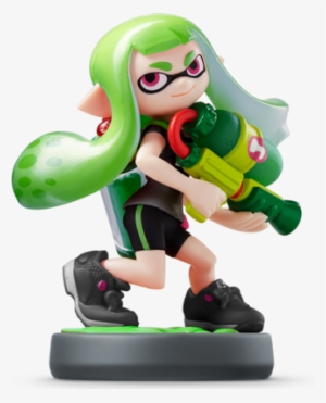 Inkling Girl (splatoon) Amiibo Figure - Splatoon Green Inkling Amiibo #2199265