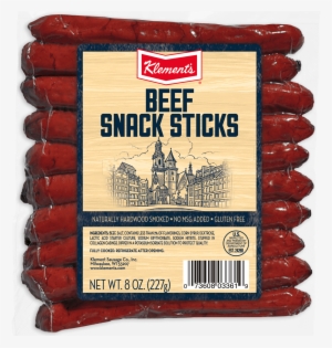 8oz Beef Snack Sticks - Klement's Snack Sticks, Teriyaki, 8 Ounce #2199648