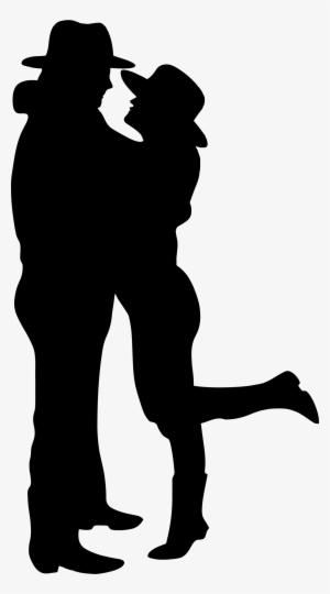 Clipart - Cowboy Cowgirl Silhouette Clip Art #221193