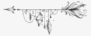 Lineart Arrow Hipster Ftestickers - Boho Arrows Hand Drawn #221585