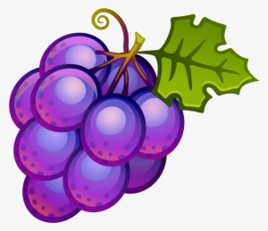 Large Painted Grapes Png Clipart - Grapes Clipart #221852