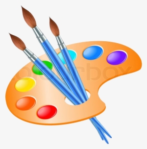 Painting Brush With Plate #222334