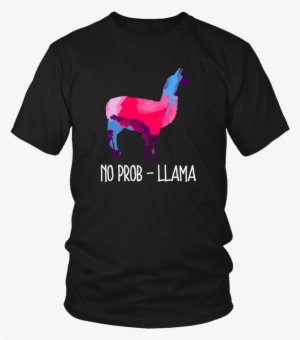 Llama T-shirt, No Prob Llamas Lovers Watercolor Shirt - T Shirt Fortnite Nike #223034