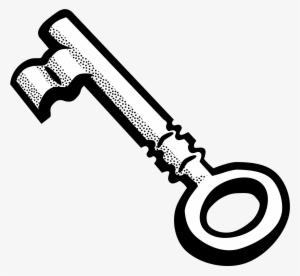Key Lineart Big Image Png - Black And White Images Of Key #223036