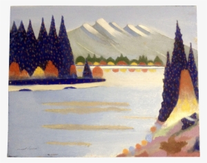 Ernest G Lucas Oil Painting On Board Of Trees On A - Painting #223325