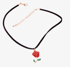 Itgirl Shop Acrilic Red Rose Necklace Choker Aesthetic - Necklace #223495