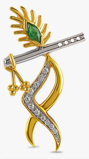 Orra Spiritual Bankebihariji - Flute With Peacock Feather #223692