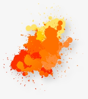 Graphic Freeuse Orange Watercolor Painting Ink Droplets - Illustration #223843