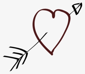 Love, Heart, Arrow, Stylistic, Hand Drawn - Heart With Arrow Clipart #224097