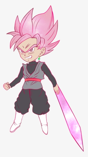 Goku Black Drawing Super Saiya Vegeta - Goku Black Super Saiyan Rose Chibi #224118