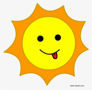 Naughty Sun Sticking Tongue Out Clipart - Sun Prop #224139