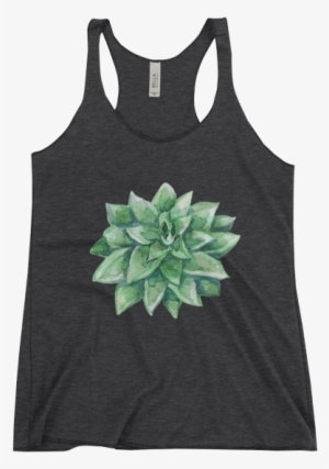Sublime Succulents - Cat Even Right Meow - Tri-blend Racerback Tank #224561
