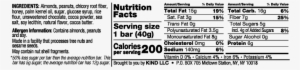 Dark Chocolate Nuts & Sea Salt - Kind Bar Nutrition Facts #224578