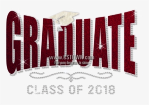 Stock Glitter Graduate Class Of 2018 Crystal Design - Label #225343 Stock Glitter Graduate Class Of 2018 Crystal Design - Label #225343
