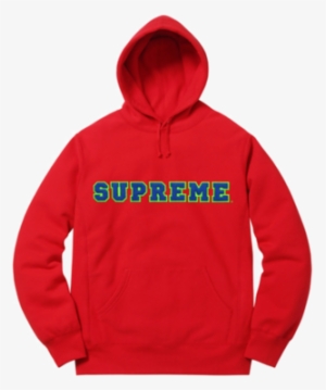 Supreme Cord Collegiate Logo Hooded Sweatshirt Red - Supreme Fw17 Box Logo Red #225407