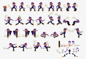 Click For Full Sized Image Waluigi (paper Mario Style) - Waluigi Tennis #226218