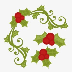 Christmas Holly Set Svg Scrapbook Cut File Cute Clipart - Common Holly #226514